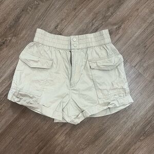 Abercrombie & Fitch Cream Cargo Utility Shorts